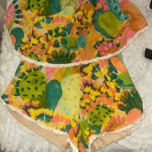 Colorful Cactus Print Two-Piece Set